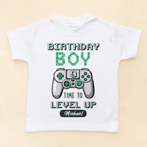 Level 9 Birthday Boy Gamer Personalised T Shirt