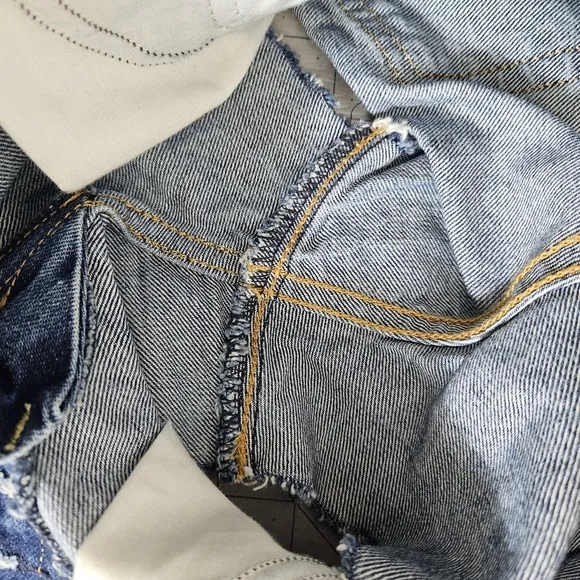 Levi's Denim Shorts Womens Size 25 80's High Rise Blue Medium Wash Cutt Offs