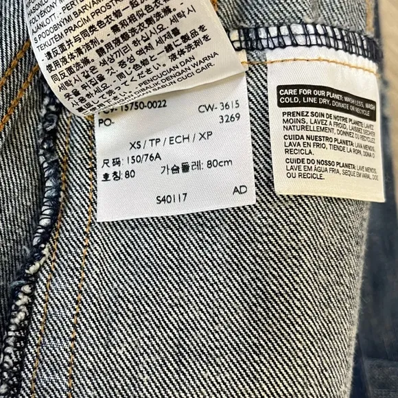 LEVI’s Ex Boyfriend Trucker Jacket in Blue Woodstock, XS
