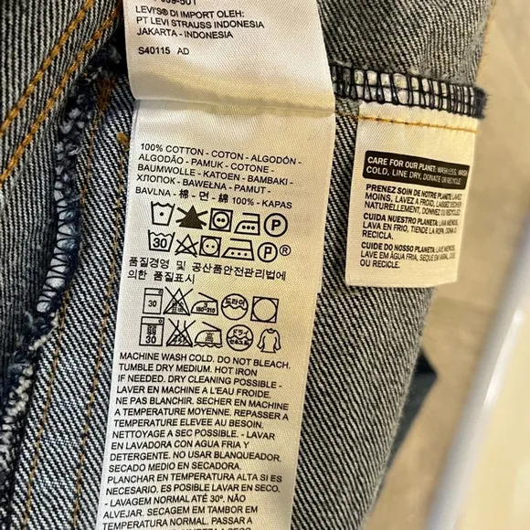 LEVI’s Ex Boyfriend Trucker Jacket in Blue Woodstock, XS