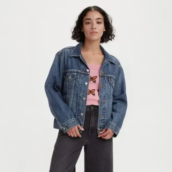 Levi's® Ex-Boyfriend Trucker Jacket - Size Small oversized denim