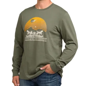 Levi's Strauss Men T-Shirt Long Sleeve Logo Surplus-Olive