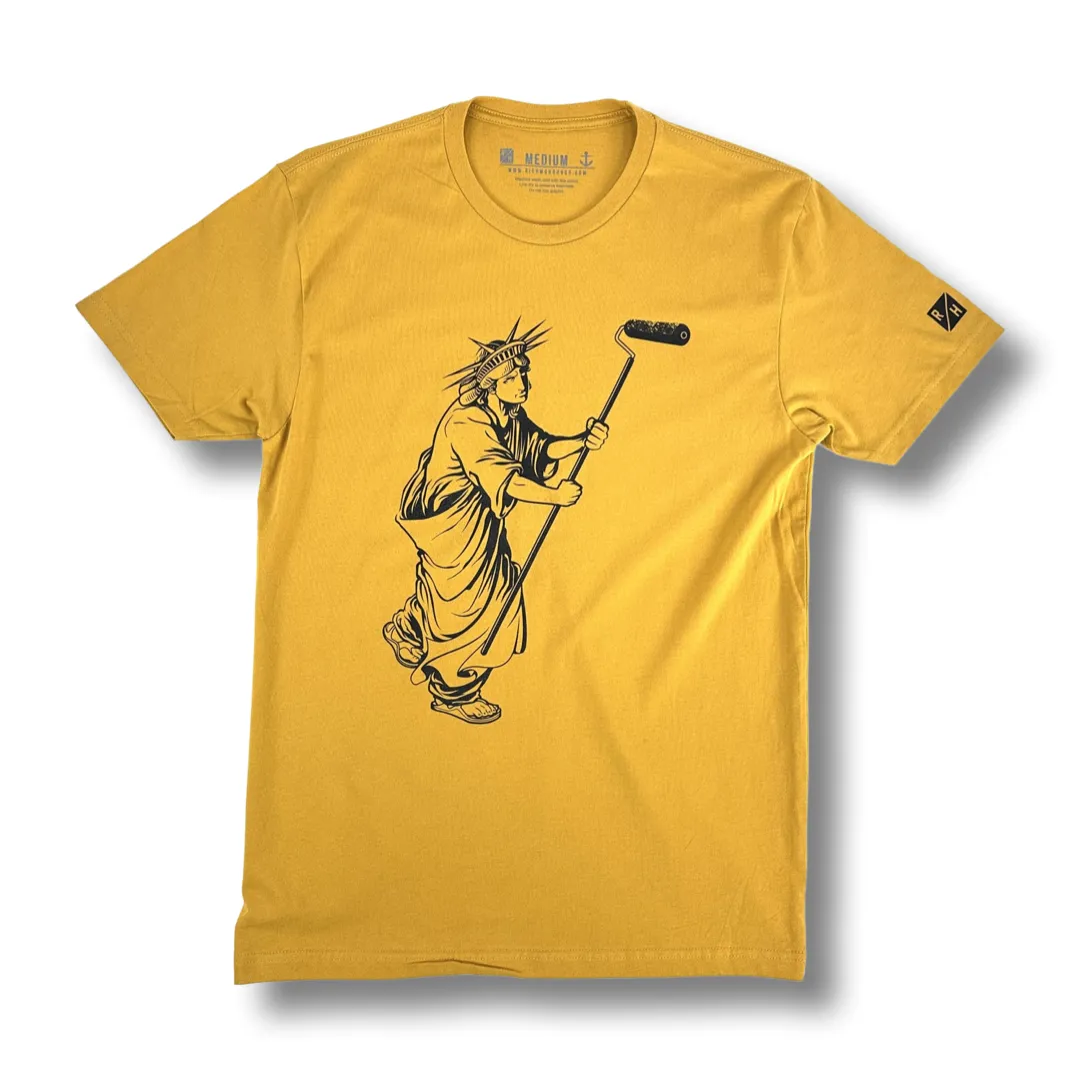 Liberty & Hustle T - Gold/Black