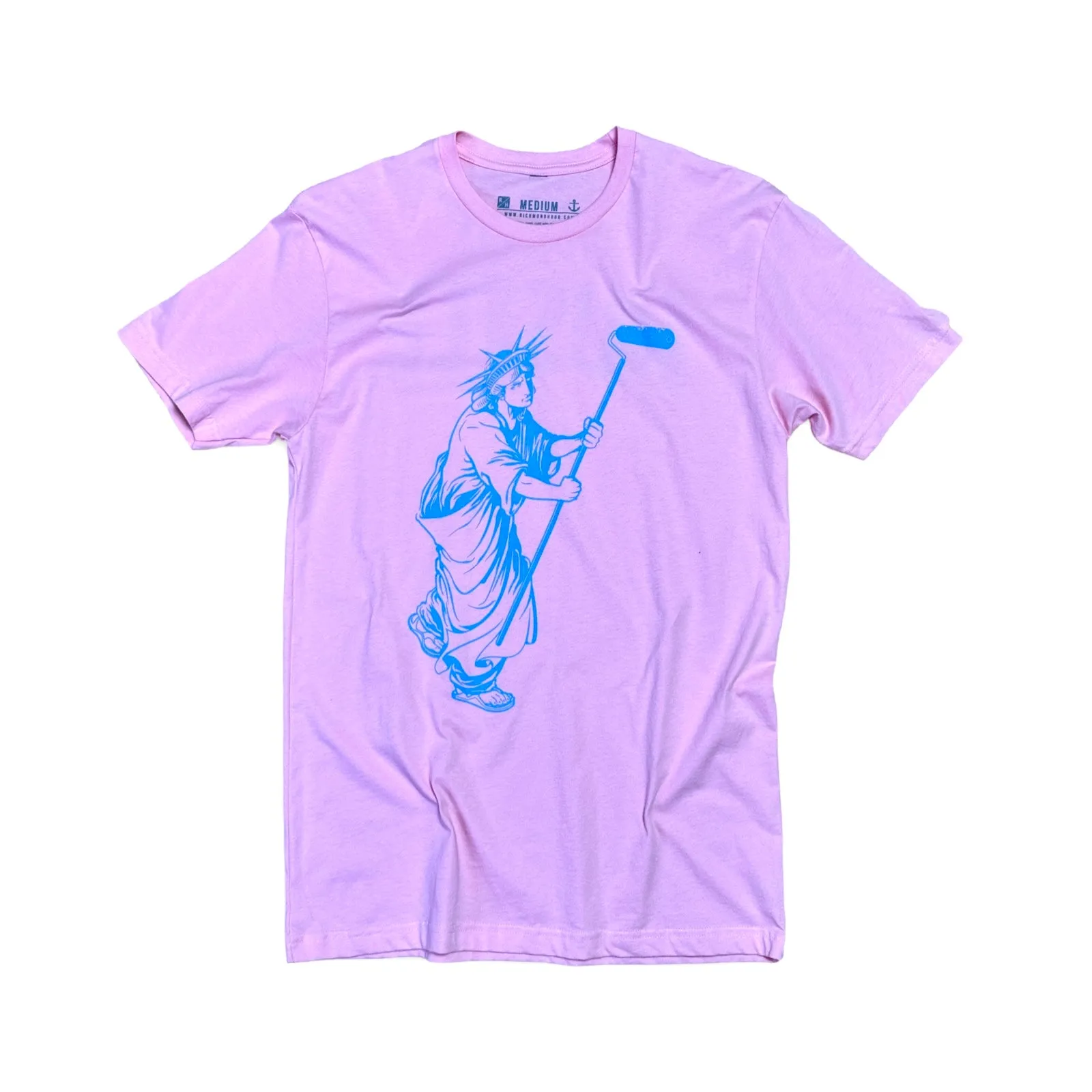 Liberty & Hustle T - Pink/Blue