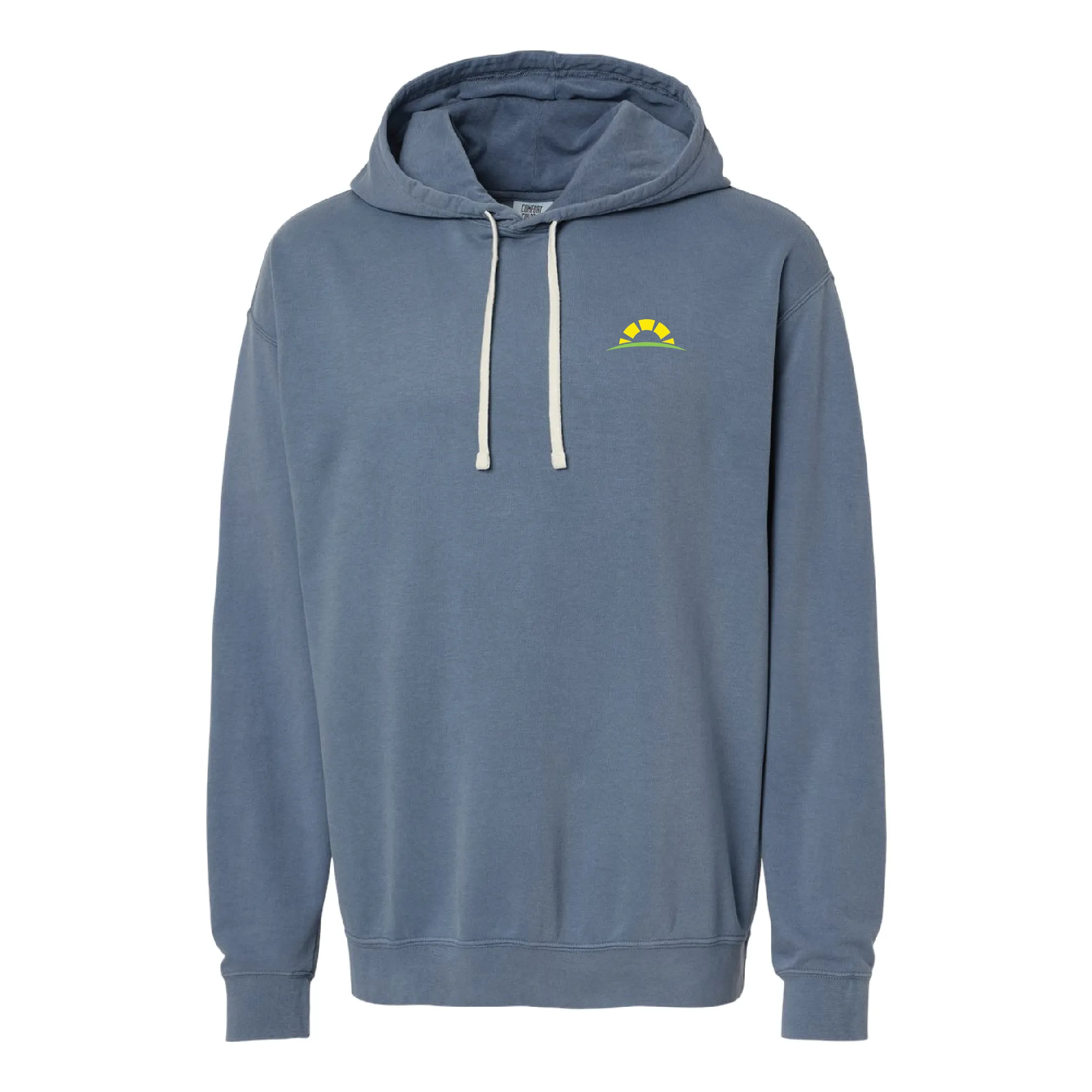 Lightweight Fleece Hooded Sweatshirt Blue Jean