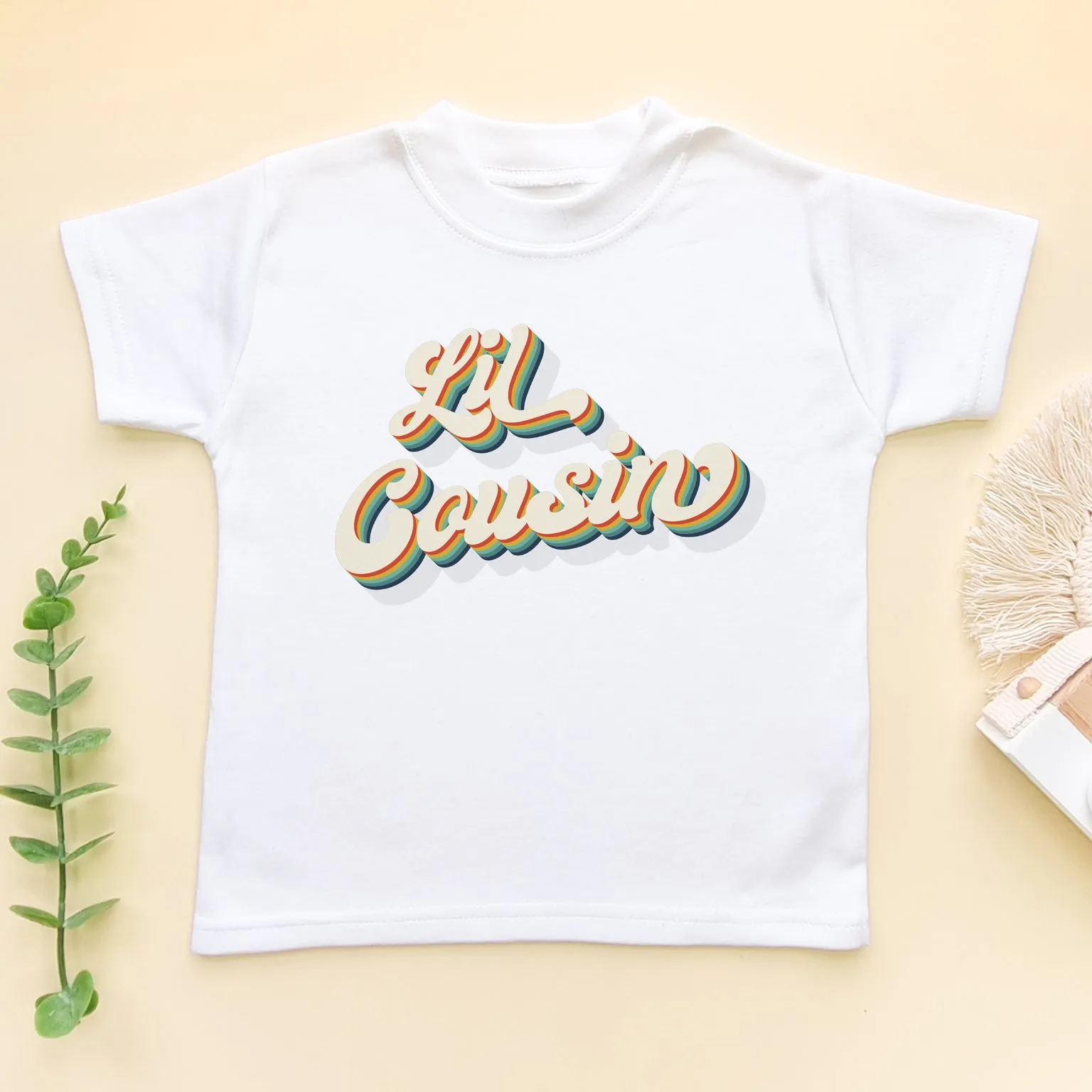 Lil Cousin Rainbow Retro Style T Shirt