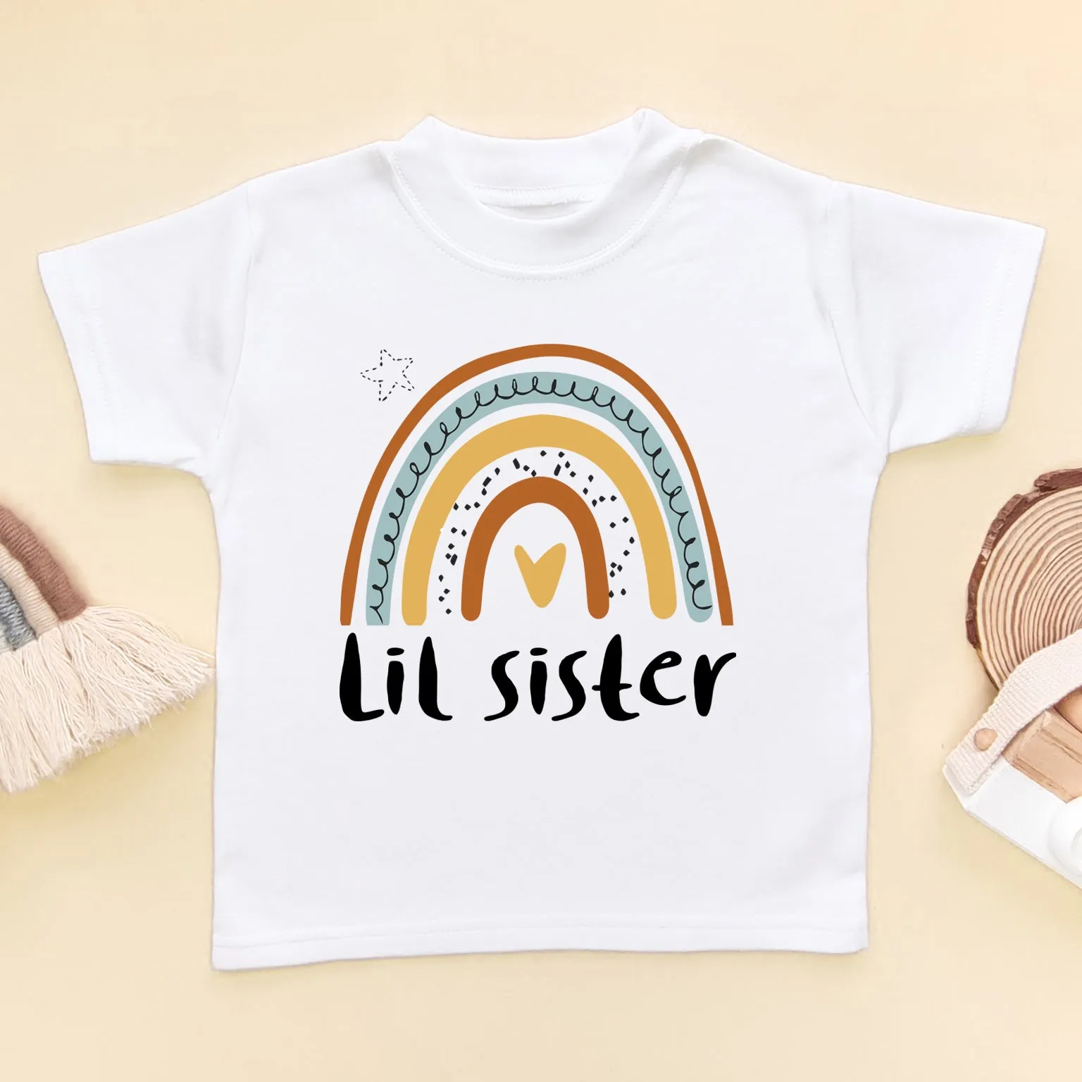 Lil Sister Rainbow T Shirt