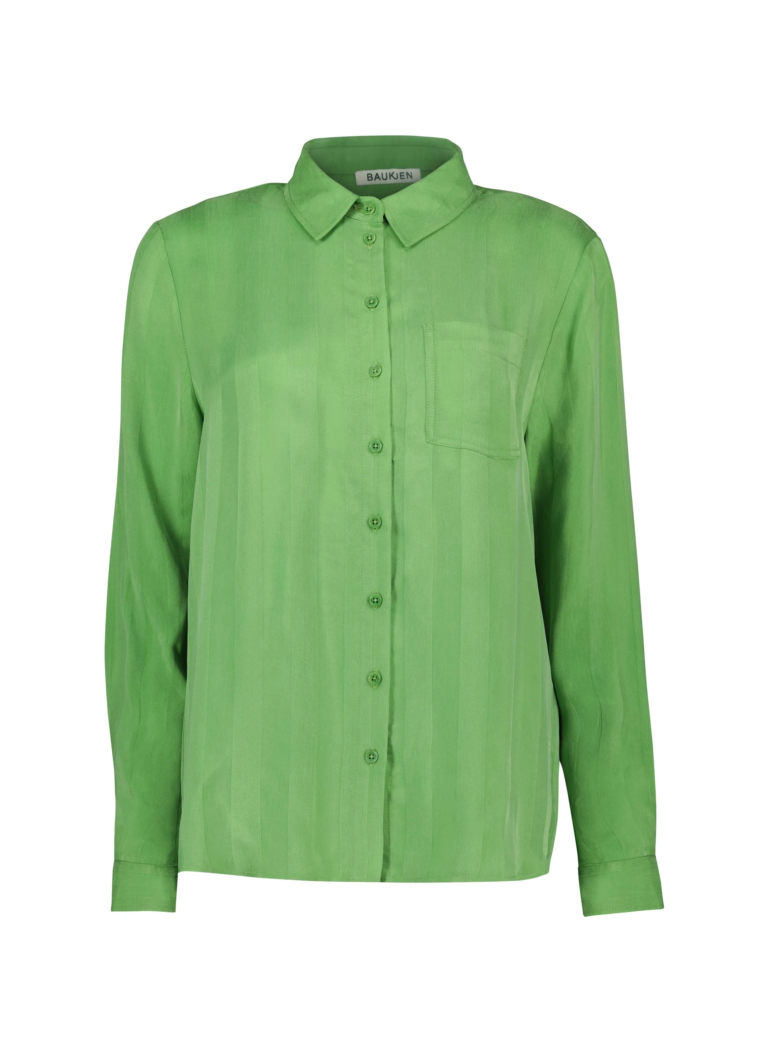 Lillian Recycled Cupro Shirt | Grass Green
