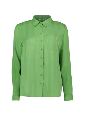 Lillian Recycled Cupro Shirt | Grass Green