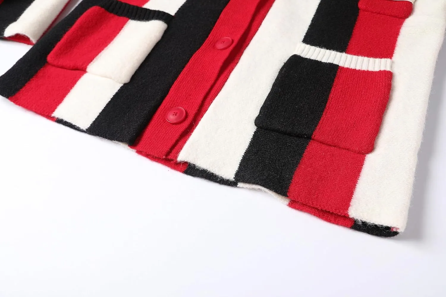 LINE FOR LINE STRIPE COLOR CARDIGAN - RED MULTI