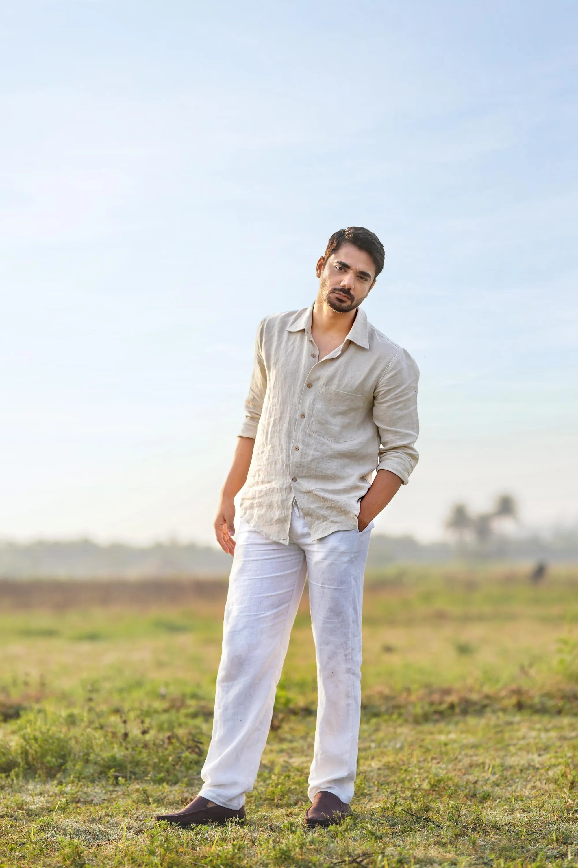 Linen Atlas Pant-Petal Pink