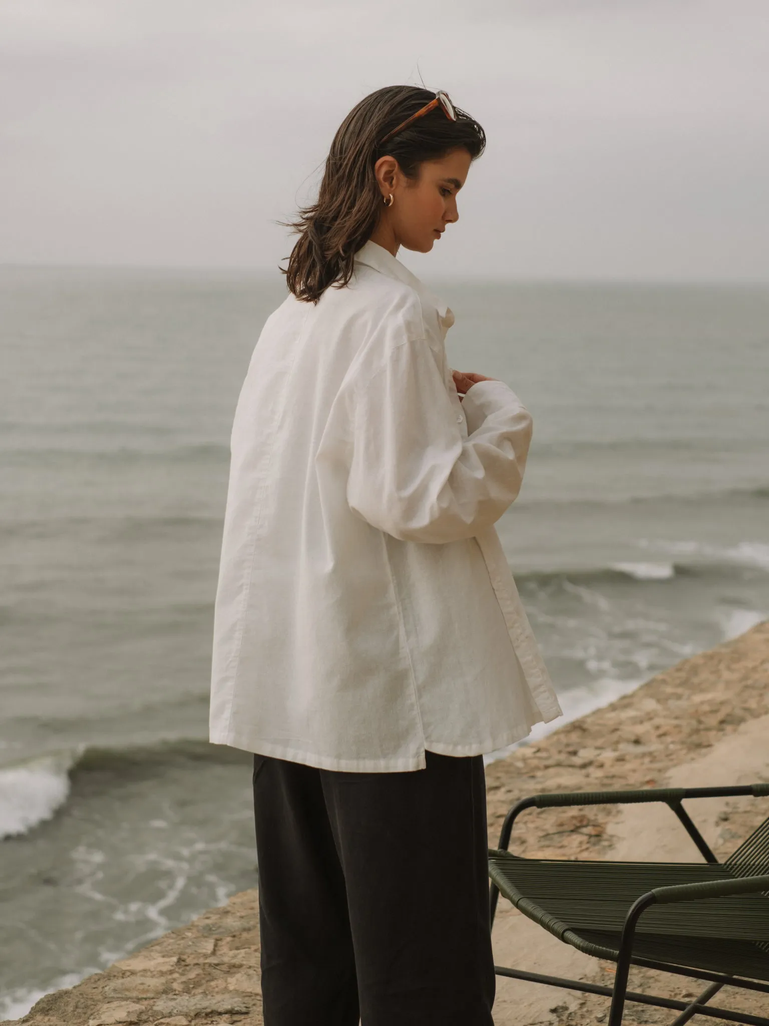 LINEN SHIRT LONG SLEEVE - CREAMY