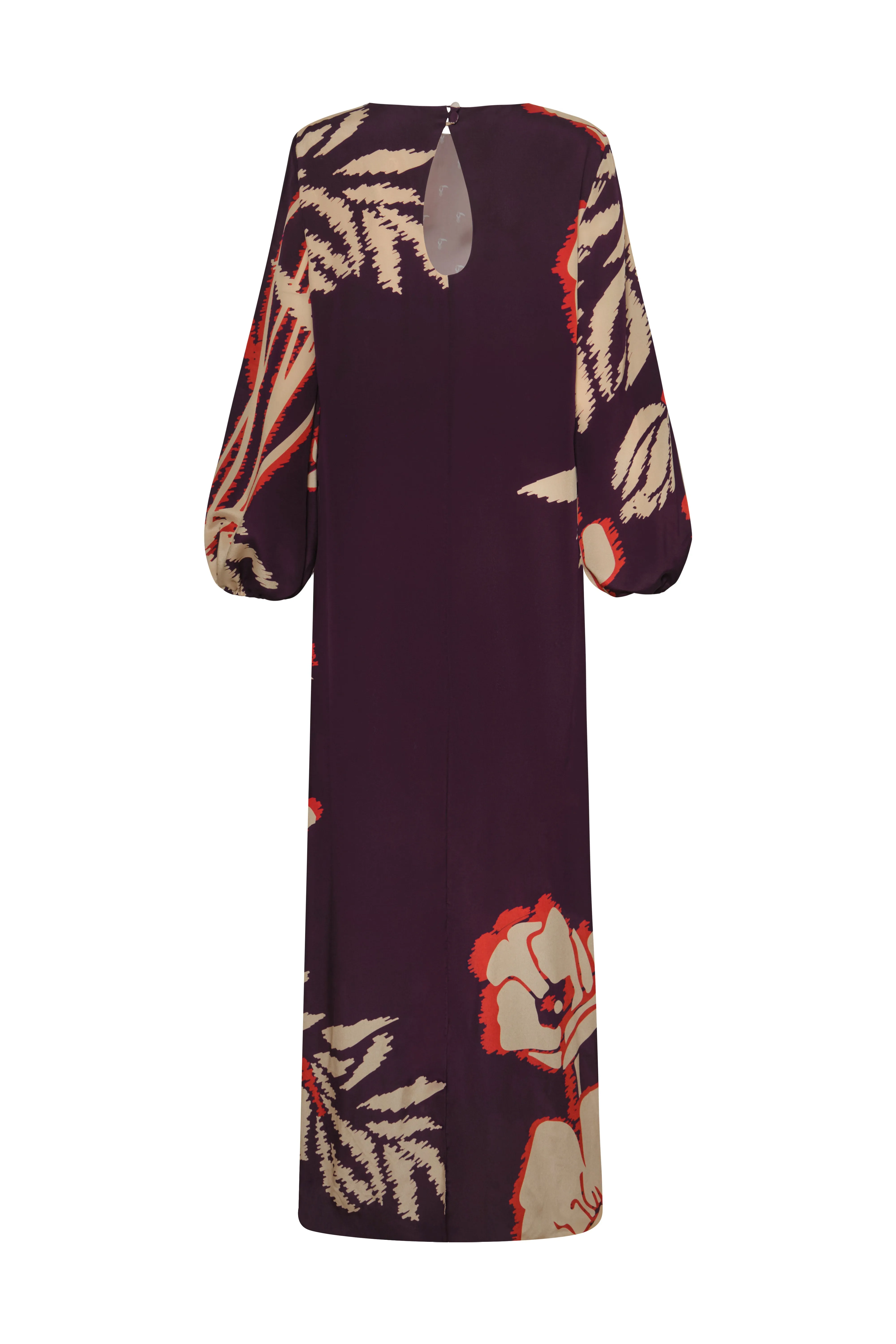 Lisboa Crepe Chine Maxi Dress in Purple