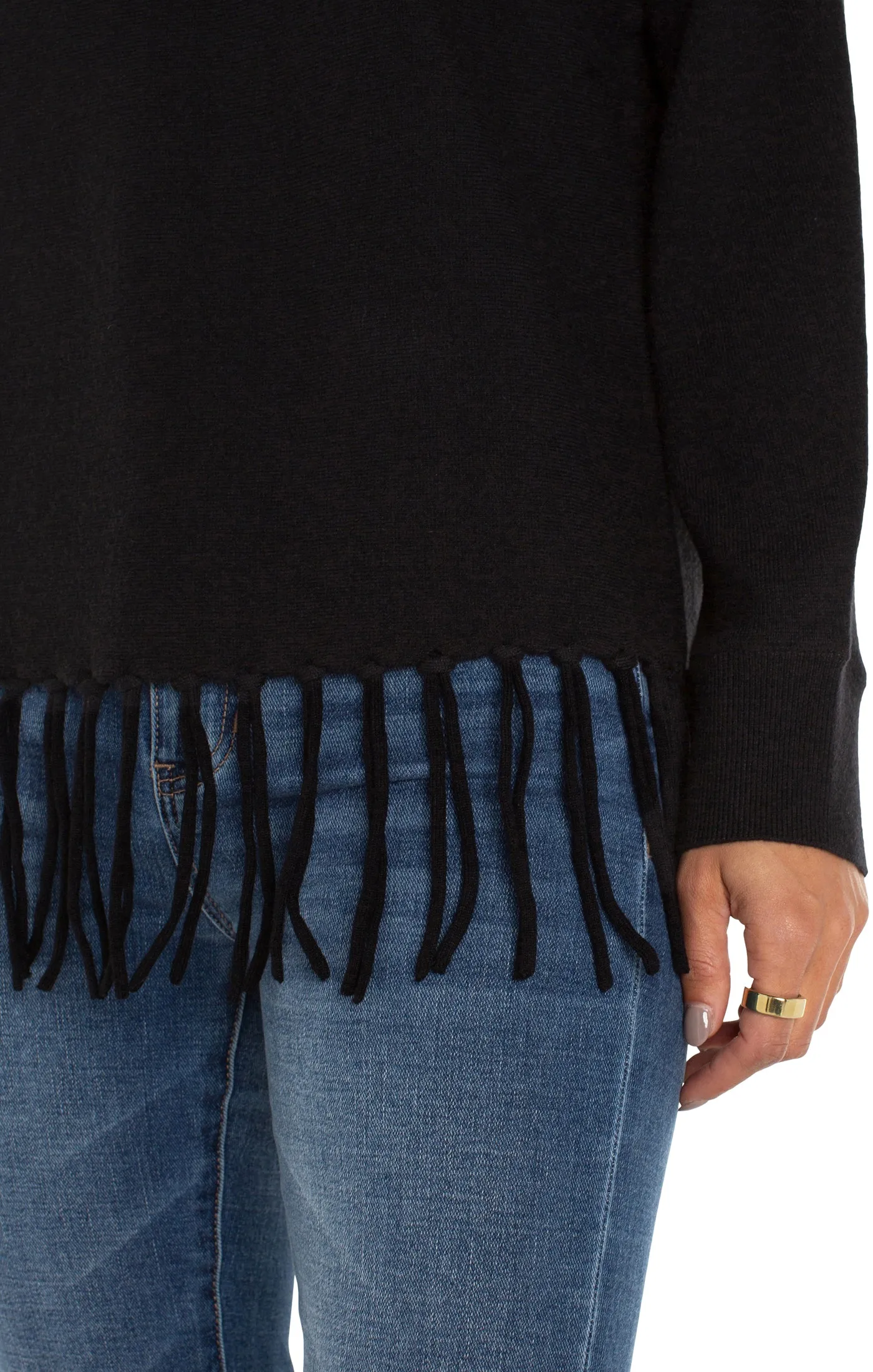 Liverpool Black Long Sleeve Seamless Sweater