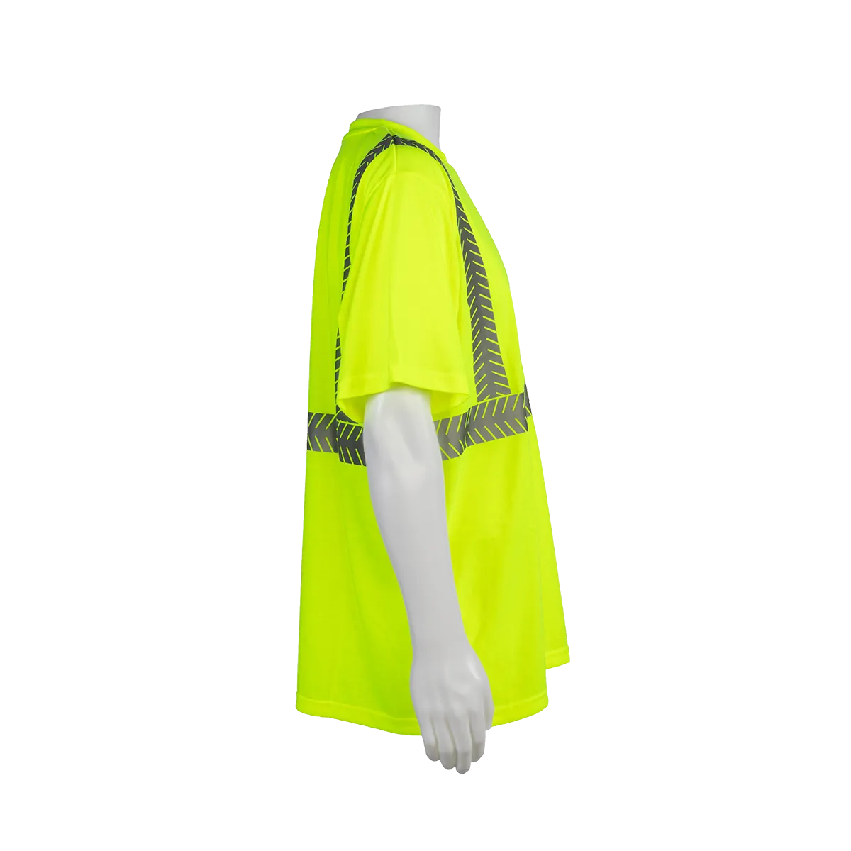 LJTS2 ANSI Class 2 High-Vis Lime Jersey Knit Pocket Short Sleeve T-Shirt