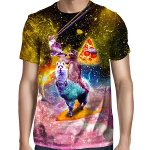 Llama And Sloths Epic Adventure T-Shirt