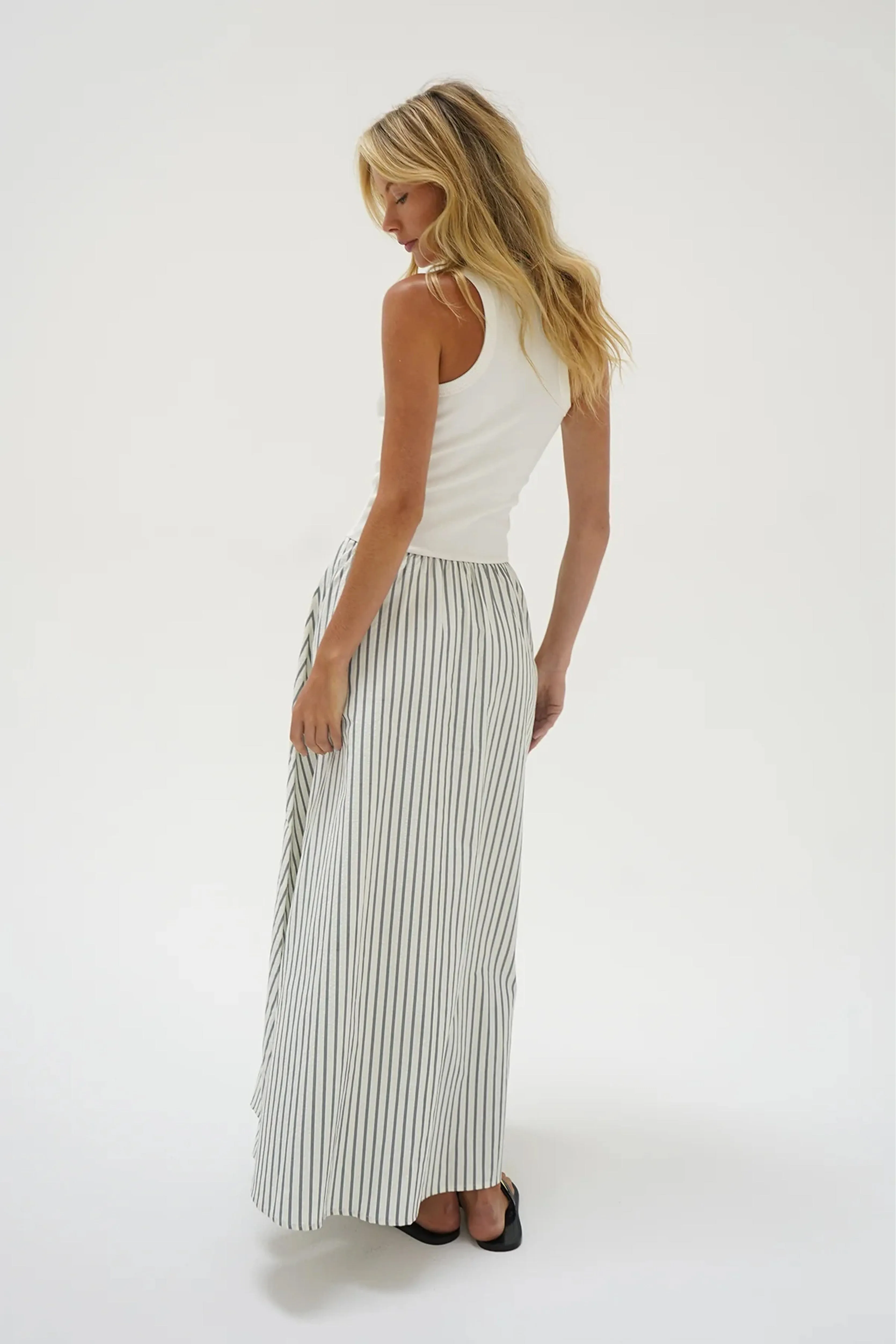 LNA | Hart Dress - Grey Stripe