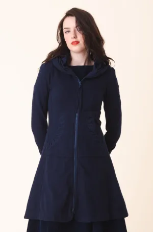 Long Cloak Hoodie in Midnight