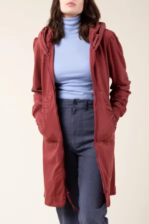 Long Cloak Hoodie in Oxblood