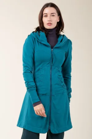 Long Cloak Hoodie in Peacock
