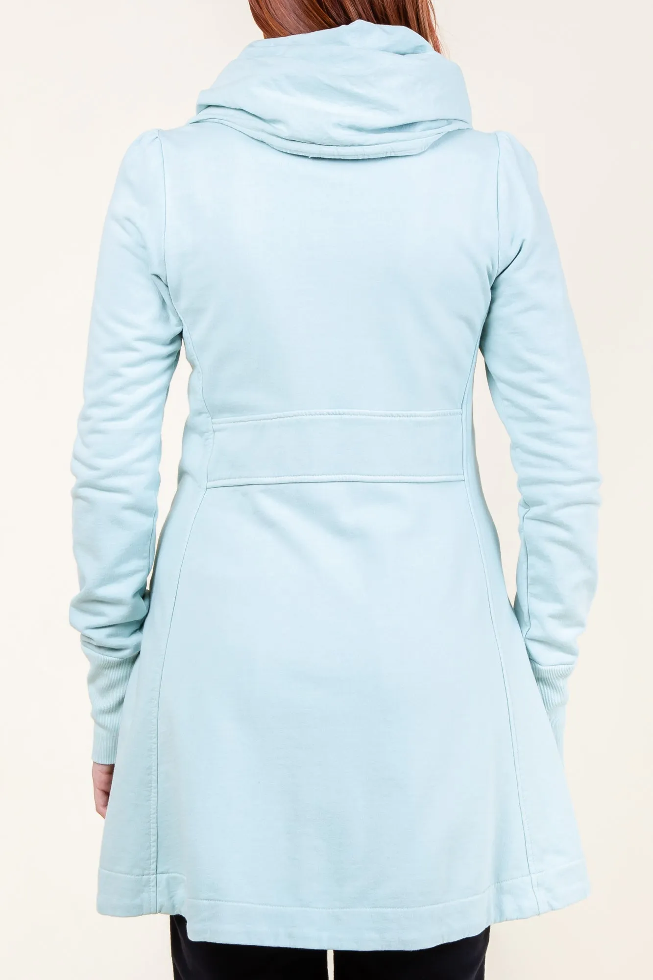 Long Cloak Hoodie in Robins Egg