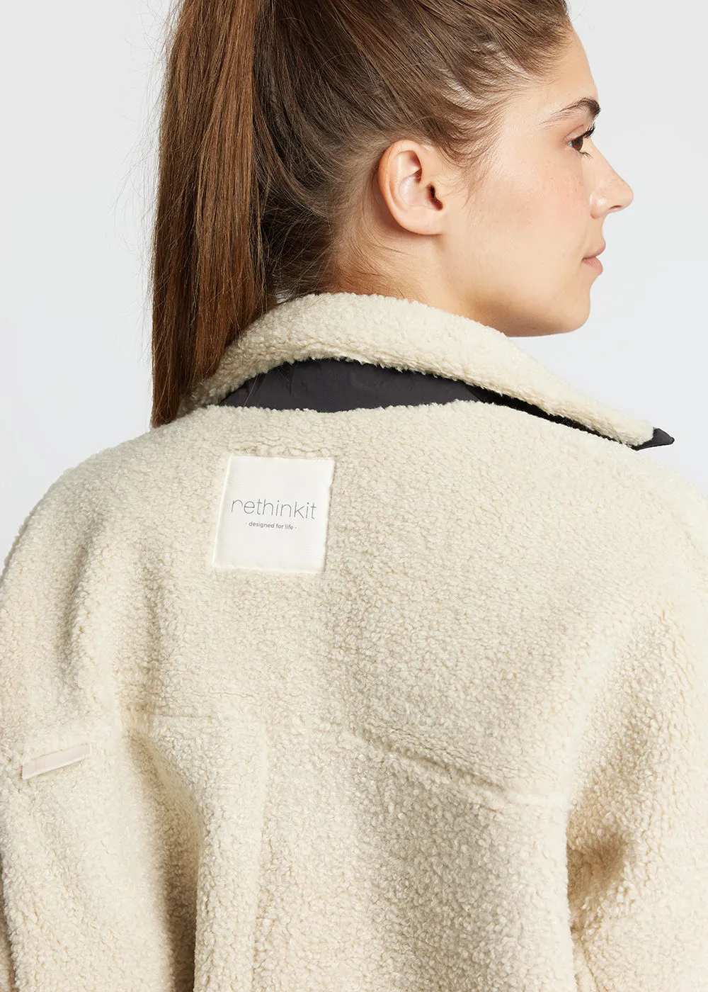 Long Fuzzy coat Larvik - sandshell