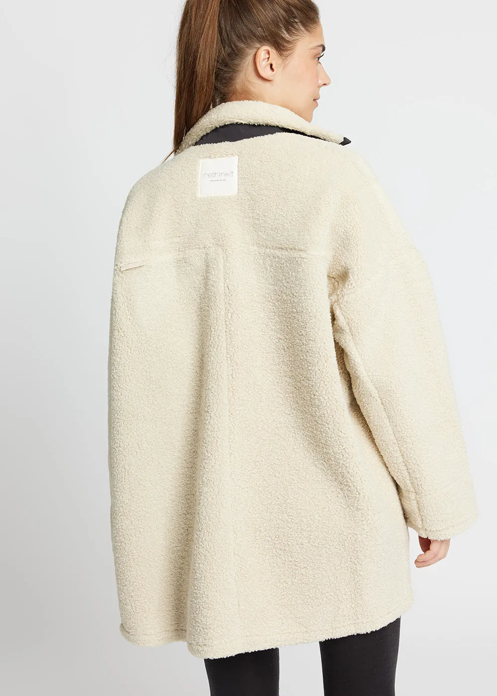 Long Fuzzy coat Larvik - sandshell