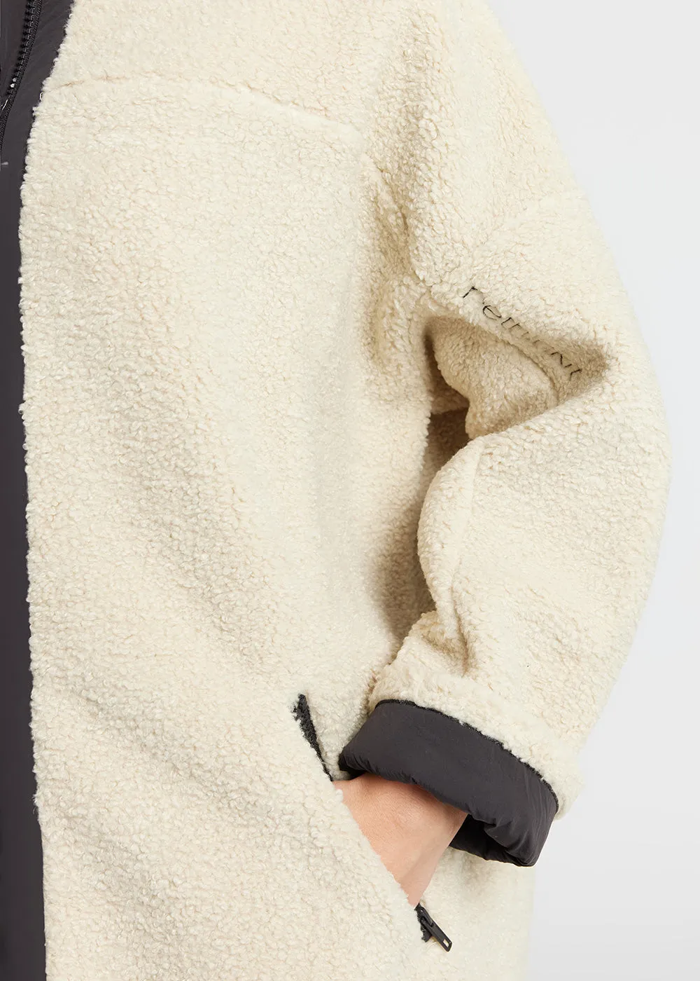Long Fuzzy coat Larvik - sandshell