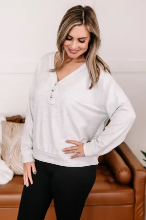 Long Story Short Fleece Henley Top