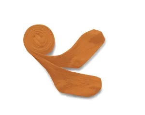 Louise - Terracotta Ribbed Tights