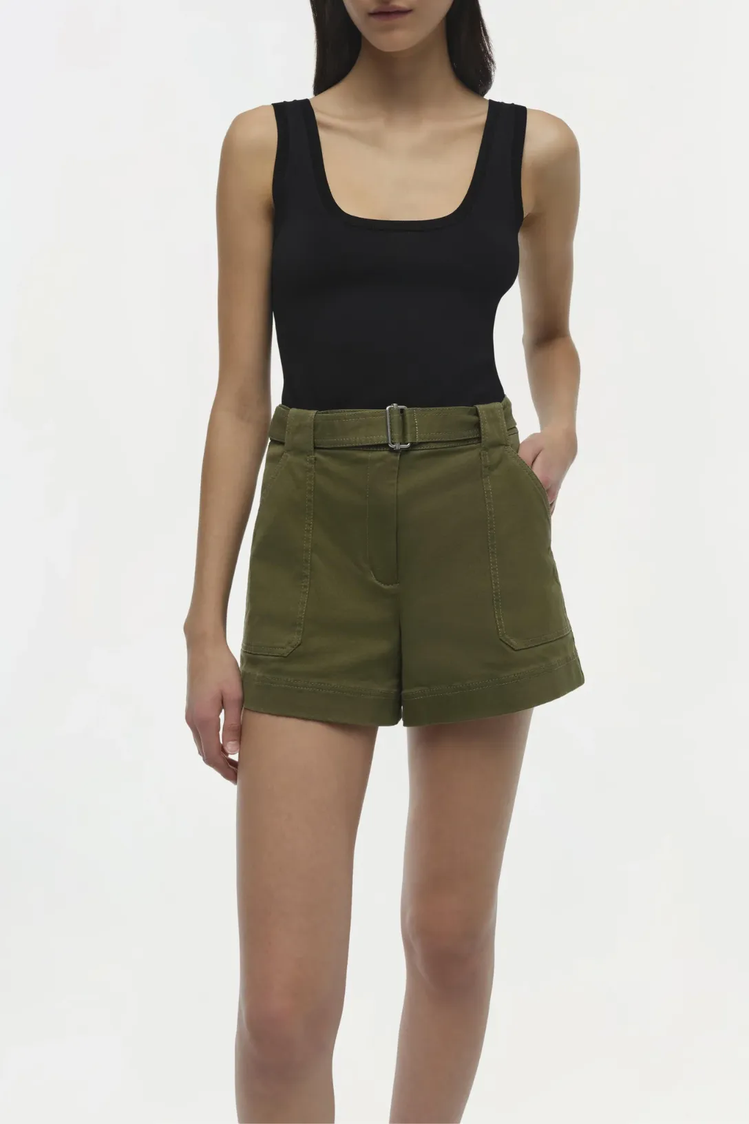 Lourie Cotton Short | Army Green