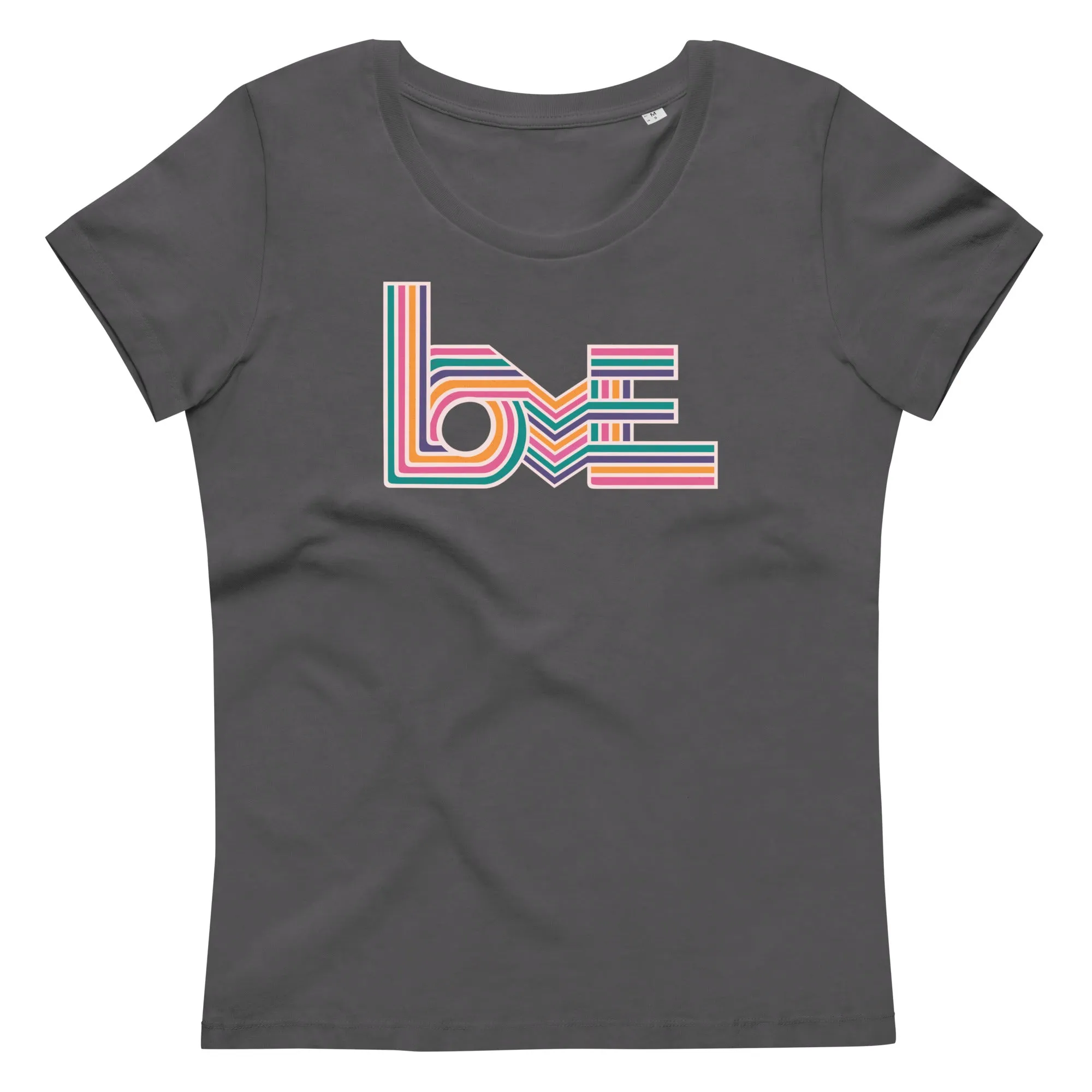 Love Stripes Bright - Women's Fitted Eco Tee