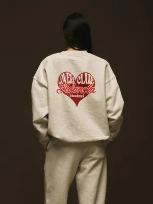 Lovers Club Oversized Sweatshirt - Light Grey Melange
