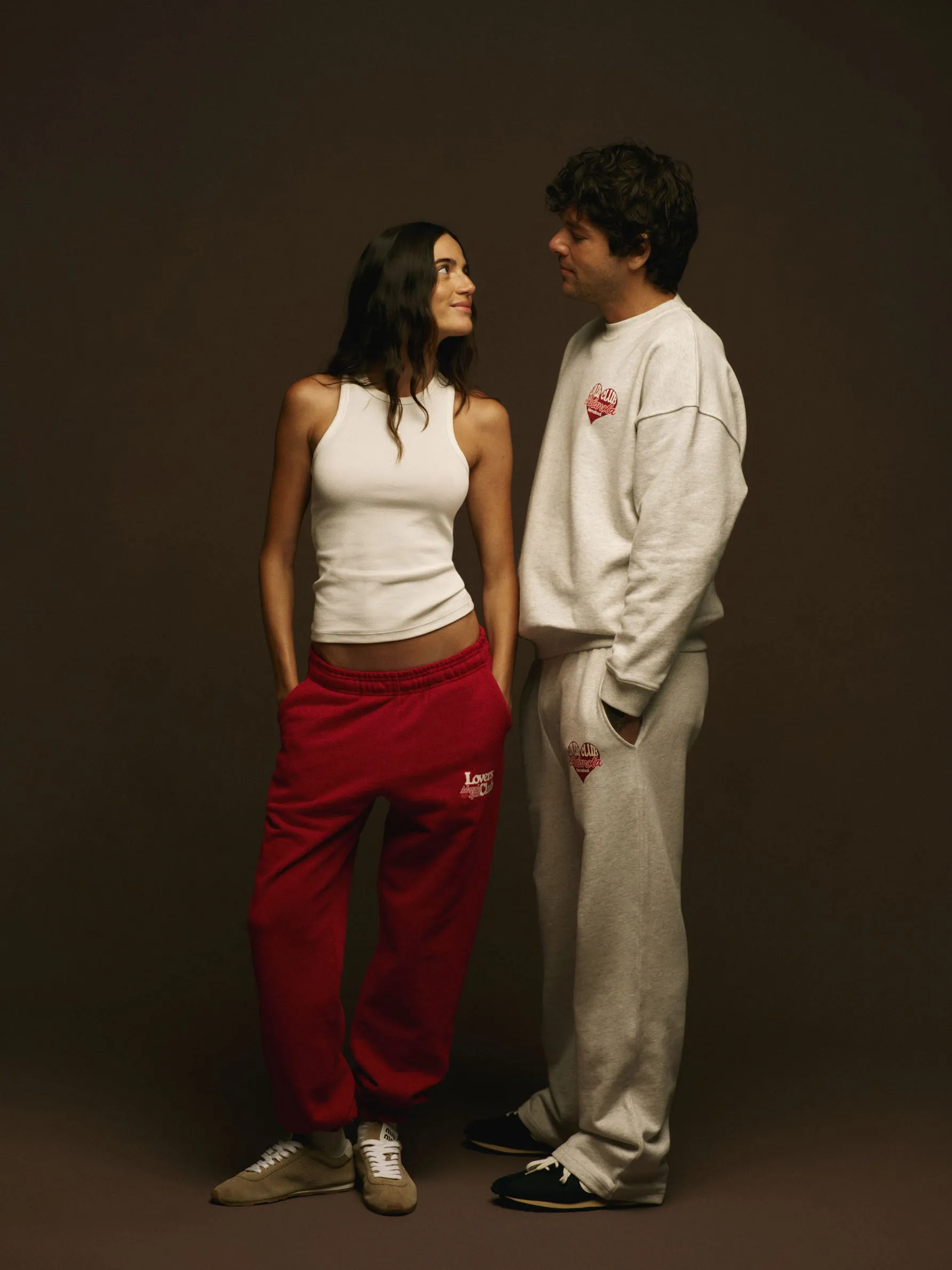 Lovers Club Oversized Sweatshirt - Light Grey Melange