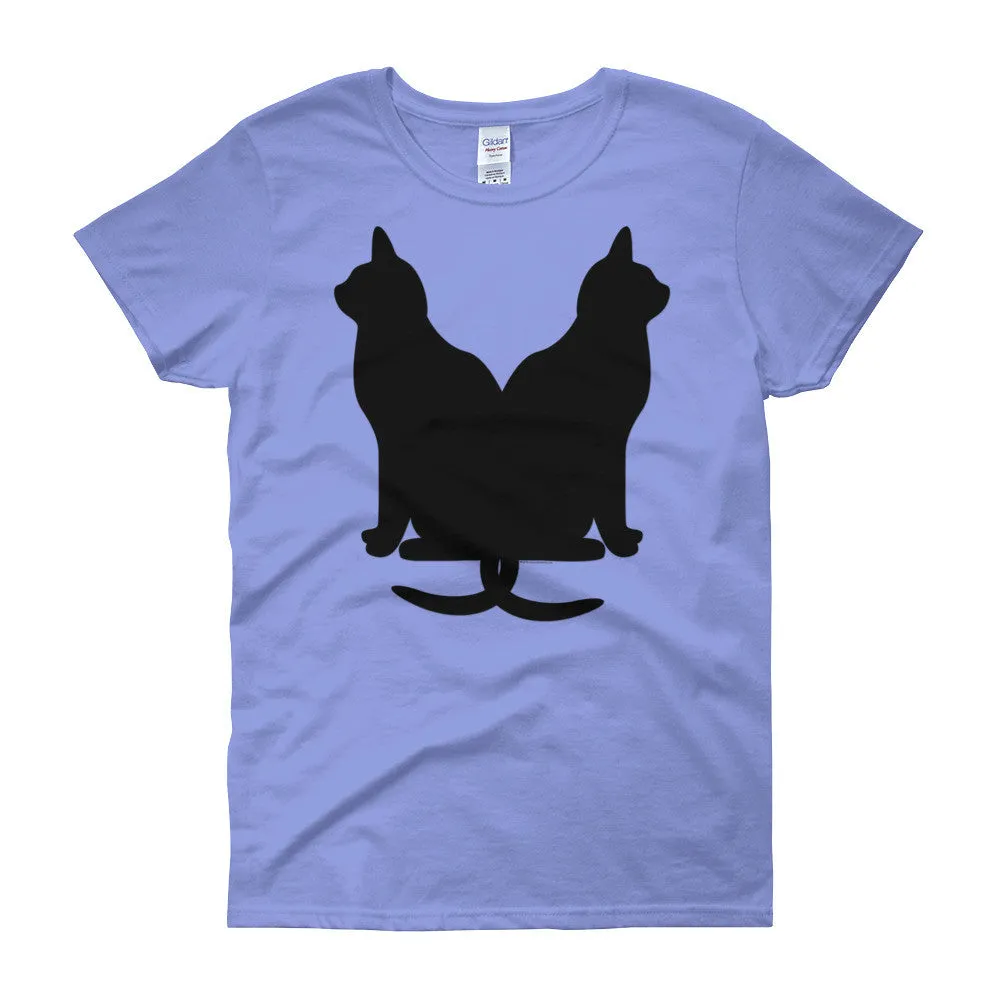 Lucky Black Cats Fitted T-Shirt