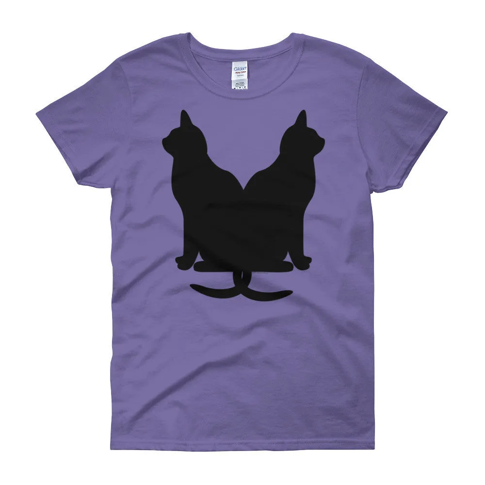 Lucky Black Cats Fitted T-Shirt