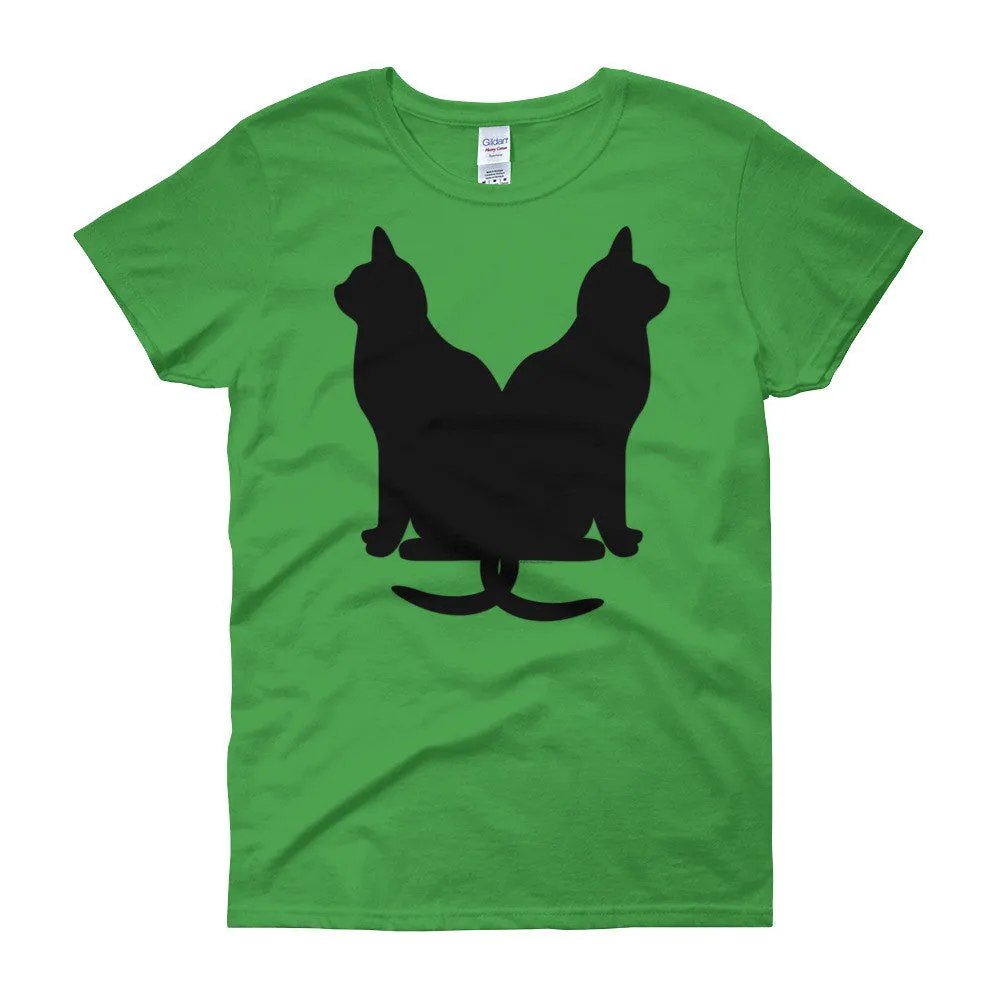 Lucky Black Cats Fitted T-Shirt