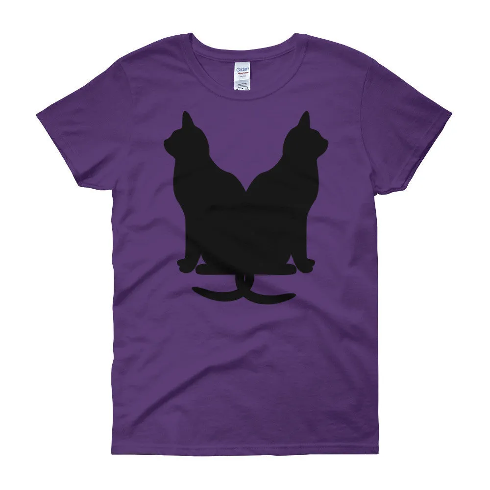 Lucky Black Cats Fitted T-Shirt