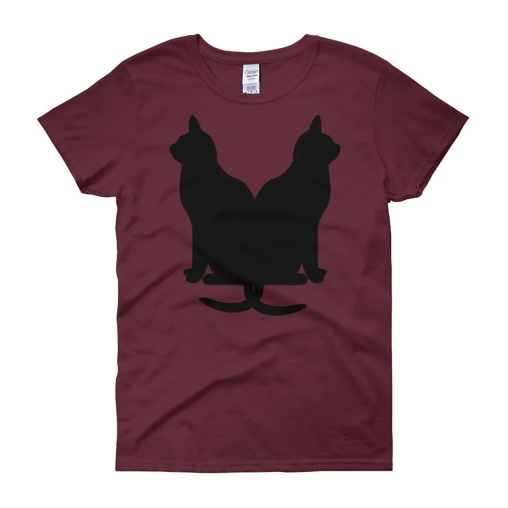 Lucky Black Cats Fitted T-Shirt