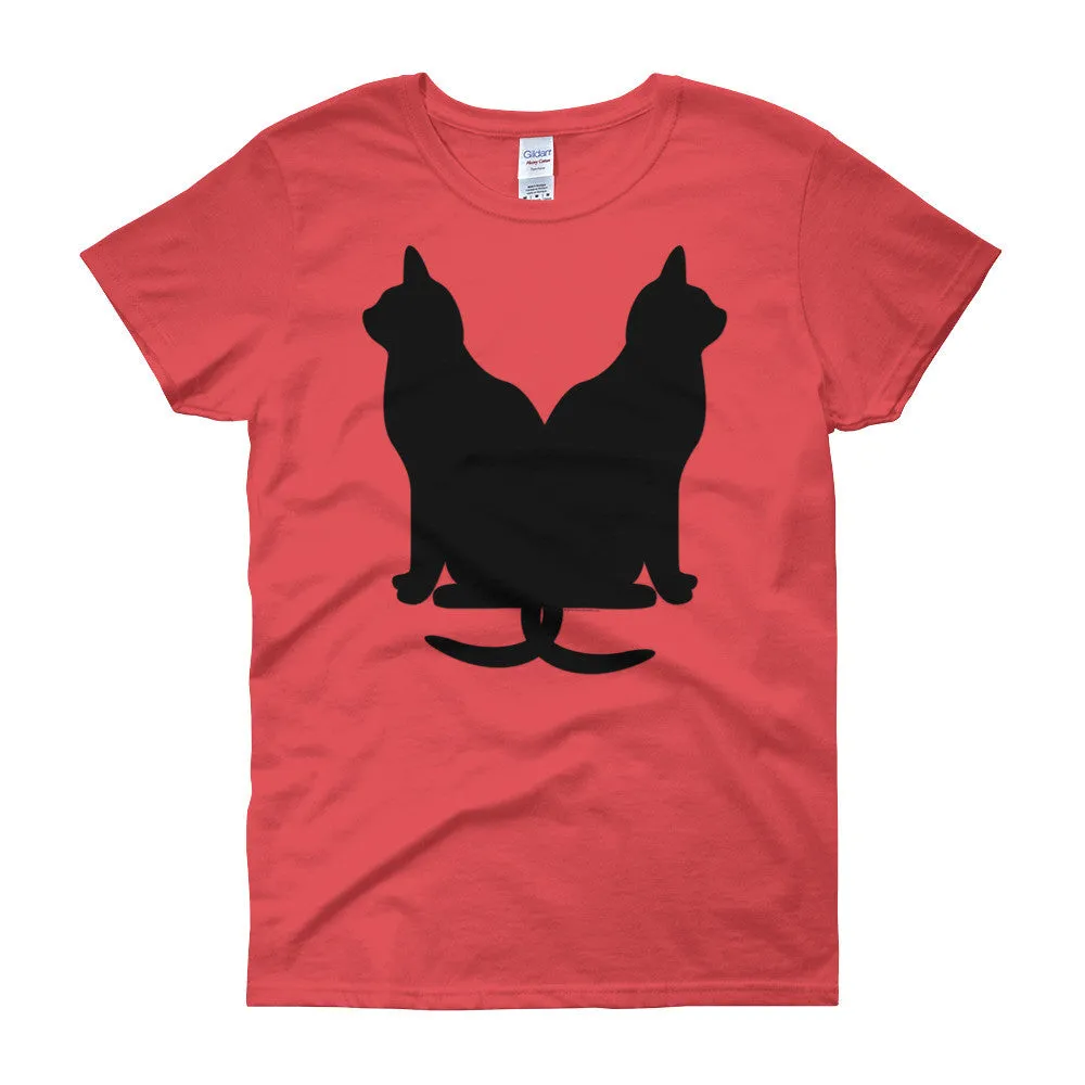 Lucky Black Cats Fitted T-Shirt