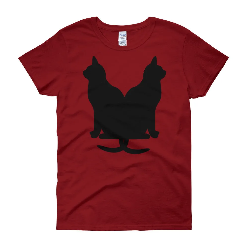 Lucky Black Cats Fitted T-Shirt