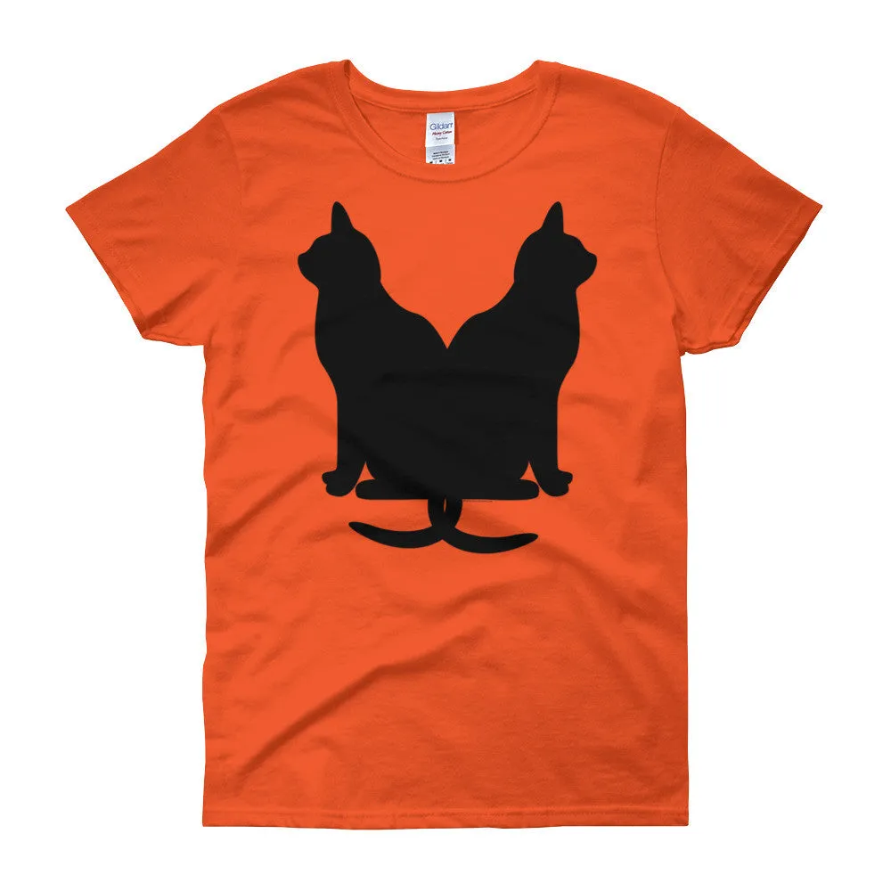 Lucky Black Cats Fitted T-Shirt