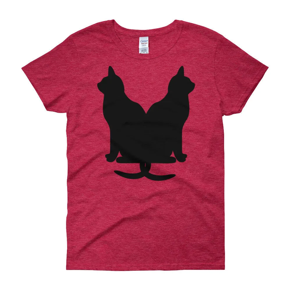 Lucky Black Cats Fitted T-Shirt