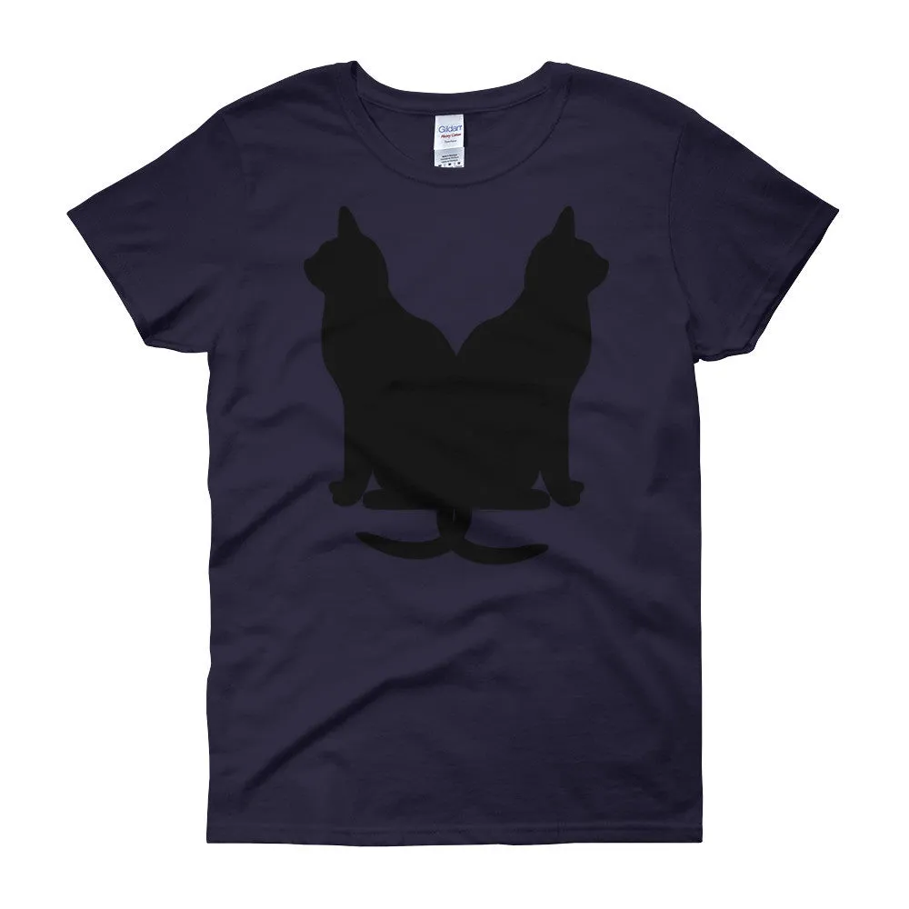Lucky Black Cats Fitted T-Shirt