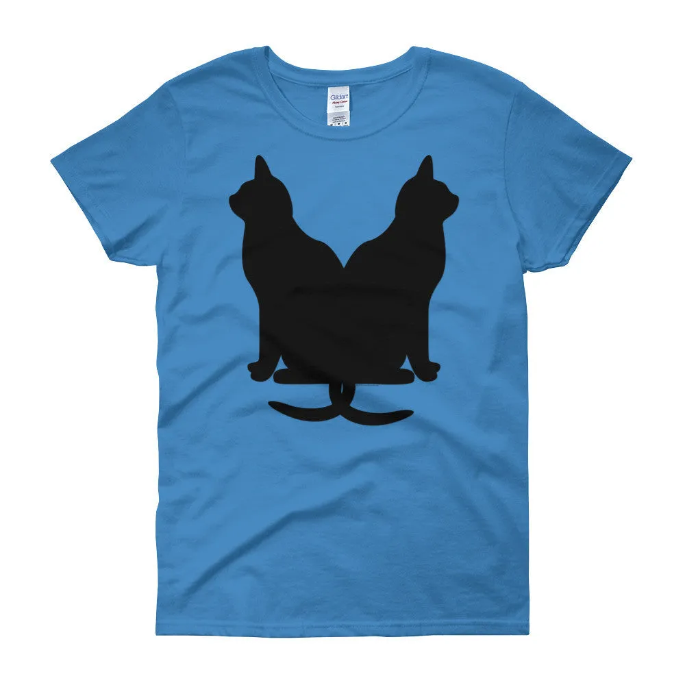 Lucky Black Cats Fitted T-Shirt