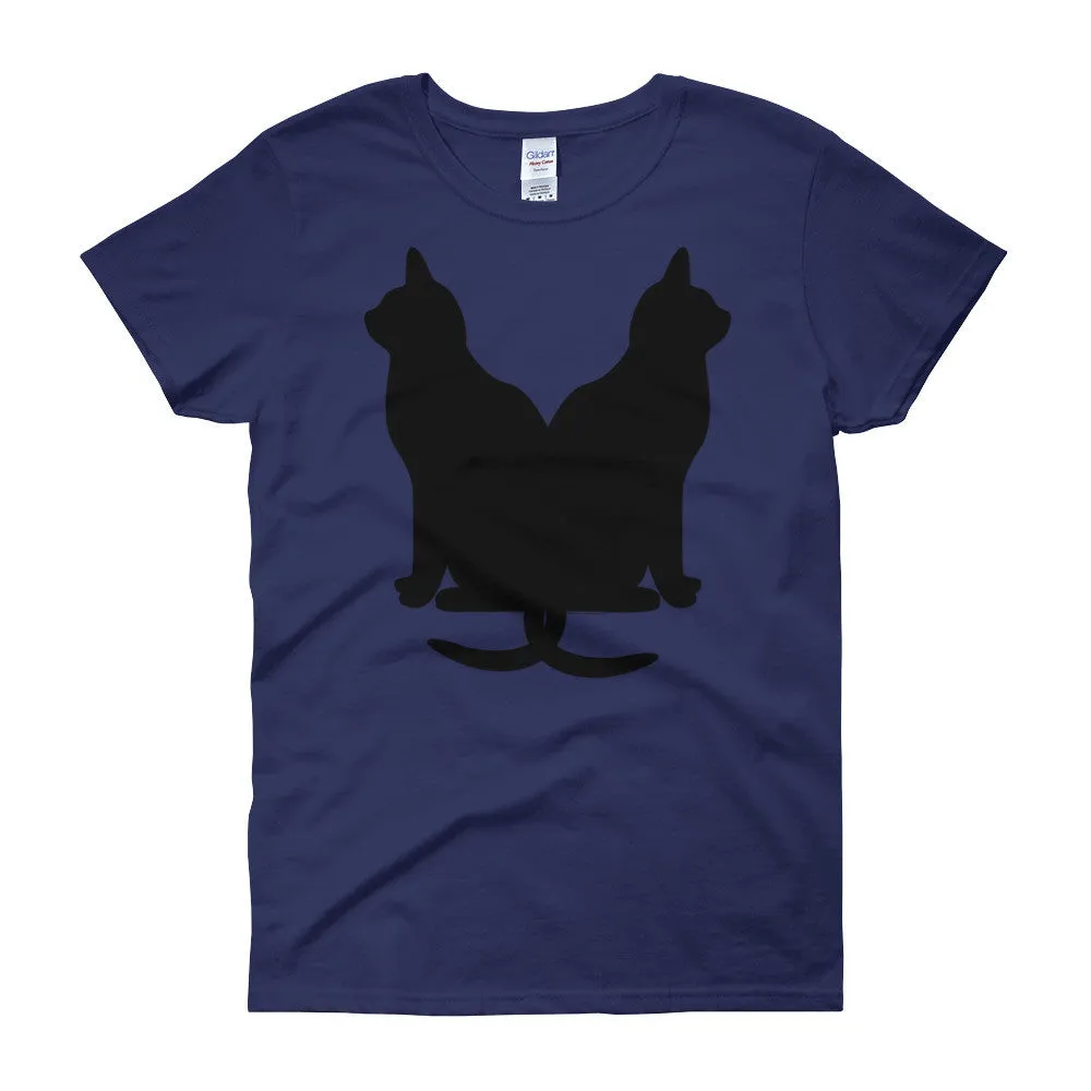 Lucky Black Cats Fitted T-Shirt