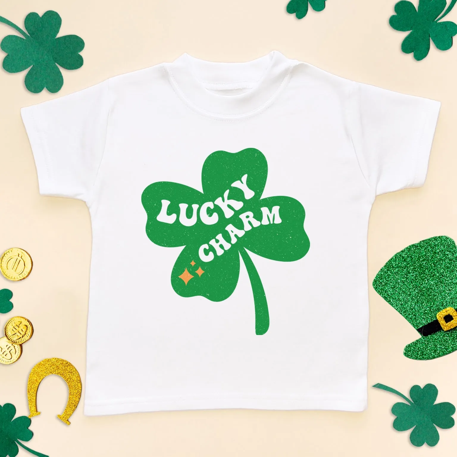 Lucky Charm Clover St Patrick's Day Toddler T Shirt
