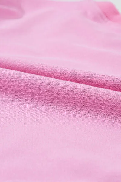 LuxePearl Ribbed Round Neck Sweatshirt