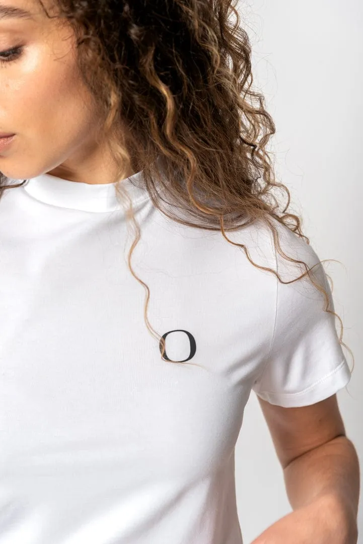 Lyocell Round Neck T-Shirt | White
