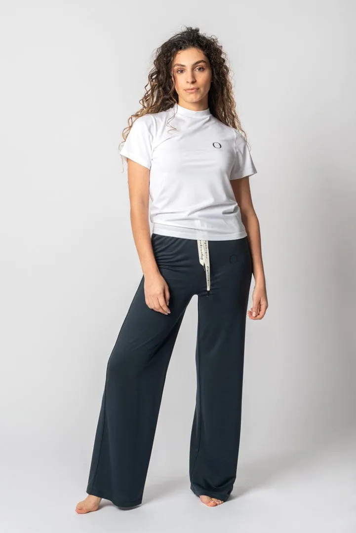 Lyocell Round Neck T-Shirt | White